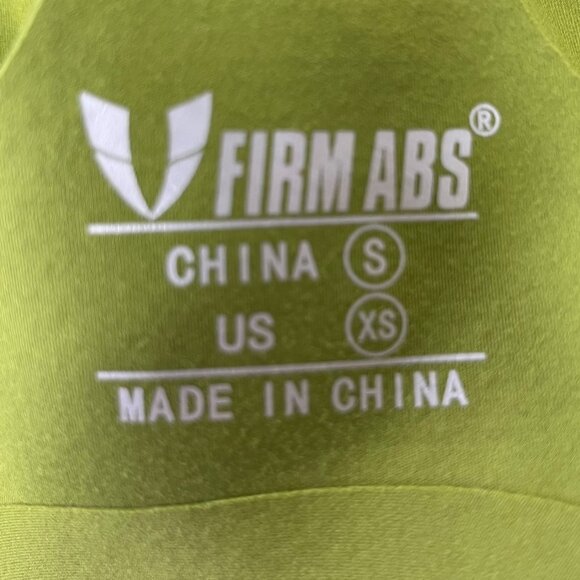 Firm Abs Racerback Sports Bra Womens XS Olive Green New Padded - Picture 8 of 11